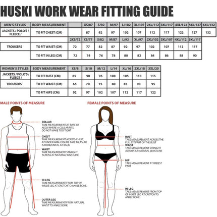 HUSKI Hi Vis Patrol Vest 3M Reflective Tape Safety Workwear High Visibility - Orange - M