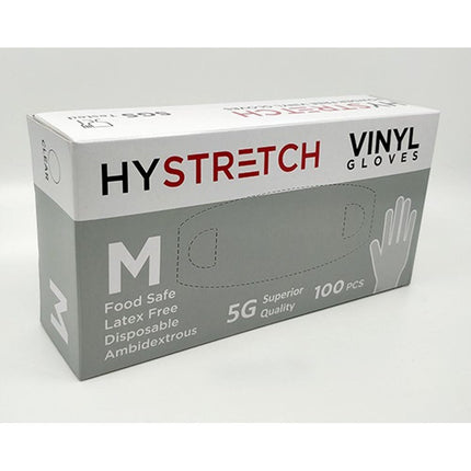 1000x Clear Disposable Vinyl Gloves Powder Free Latex Free Bulk - 1 Box - M