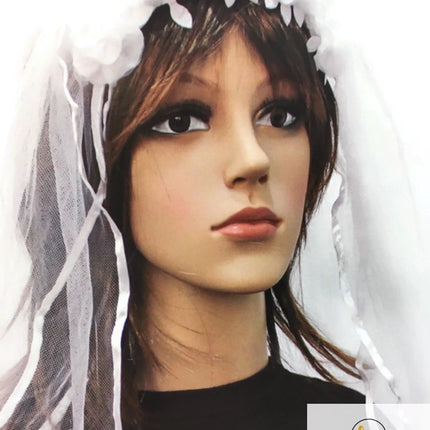 BRIDE TO BE VEIL HEADBAND White Hens Party Flowers Bridal Shower Bachelorette