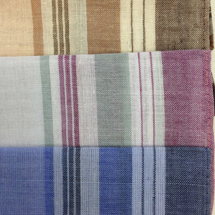 Mens HANDKERCHIEFS 100% Cotton Pocket Square Hanky Handkerchief 35x35cm - 12 Hankies