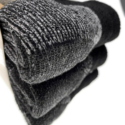 3 Pairs Heavy Duty Merino Wool Work Socks Extra Thick Cushion (Size 11-14)