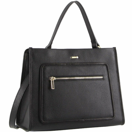 Morrissey Ladies Italian Structured Leather Tote Bag Handbag Womens - Black