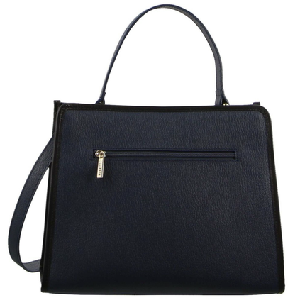 Morrissey Ladies Italian Structured Leather Tote Bag Handbag Womens - Navy