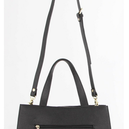 Morrissey Womens Italian Structured Leather Bag Tote Handbag Ladies - Black