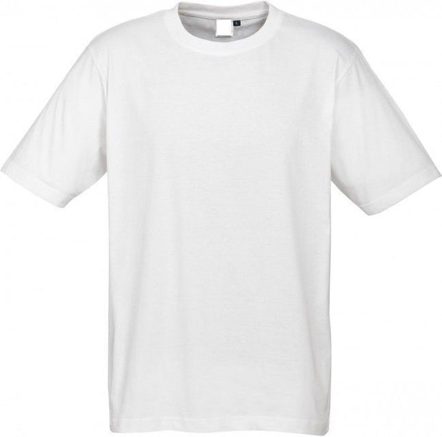 Plain T-Shirt 100% COTTON Basic Blank Tee Mens Ladies Casual BULK Adults - White - M