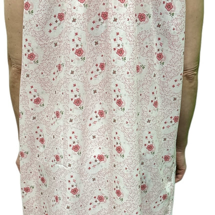 Womens 100% Cotton Sleeveless Nightie Gown Night Dress Pyjamas PJ Pajamas Sleep - Pink - 20