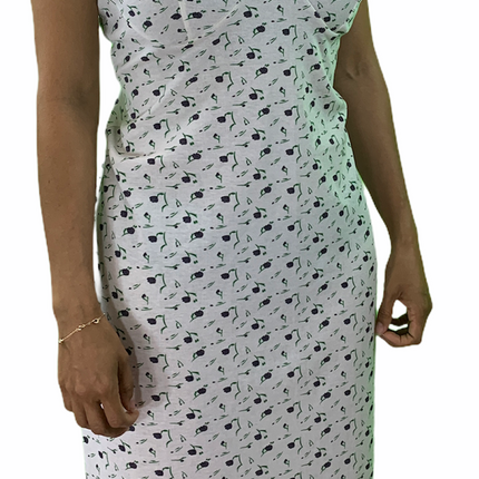 Womens Ladies Cotton Nightie Night Gown Slip Petticoat PJs Sleepwear Dress - Purple - 16