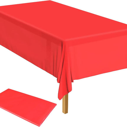 Table Cloth Cover Reusable & Washable Xmas Party 137cm x 274cm (54"x108") in Red