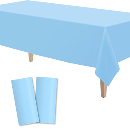 Table Cloth Cover Reusable & Washable Xmas Party 137cm x 274cm (54"x108") in Sky Blue