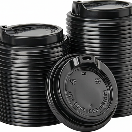 1000x Plastic Coffee Cup Sip Lids Suits 8oz/10oz Cups Take Away Bulk 80mm