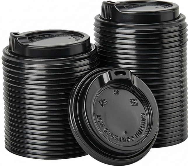 1000x Plastic Coffee Cup Sip Lids Suits 8oz/10oz Cups Take Away Bulk 80mm