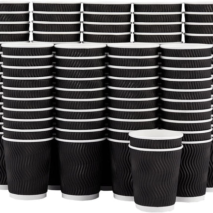 500 Triple Wall Paper Coffee Cups 8oz Takeaway Take Away Wax Free Bulk