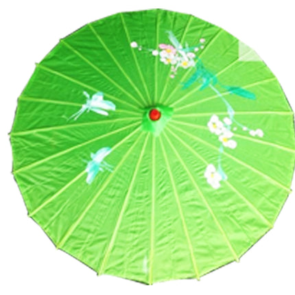 PARASOL UMBRELLA Chinese Japanese Bamboo Flower Pattern Fabric 80cm Diameter - Light Green