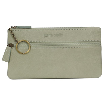 Pierre Cardin Ladies Women Genuine Soft Leather Italian Wallet Case - Green
