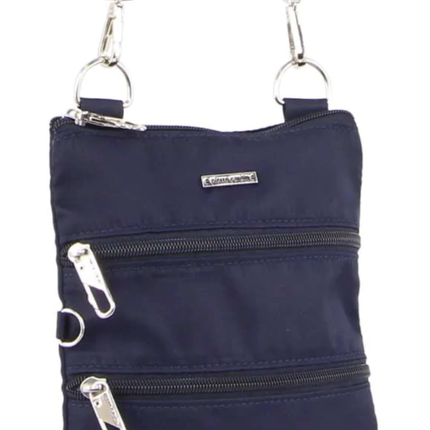 Pierre Cardin Anti-Theft RFID Ladies Cross Body Bag Slash Proof Crossbody Women - Navy