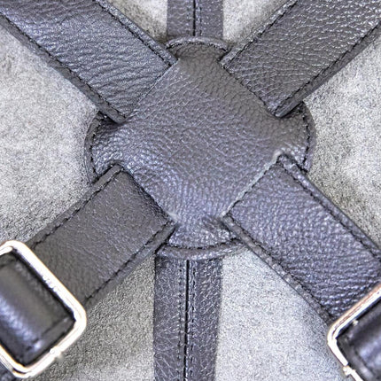Pierre Cardin Professional Leather Apron Butcher Woodwork Hairdressing Barber Chef - Black