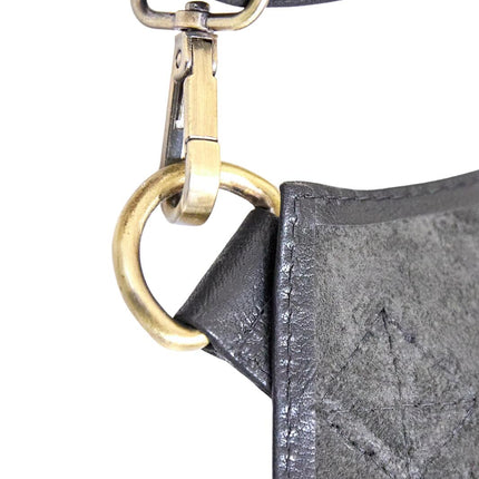 Pierre Cardin Professional Leather Apron Butcher Woodwork Hairdressing Barber Chef - Black