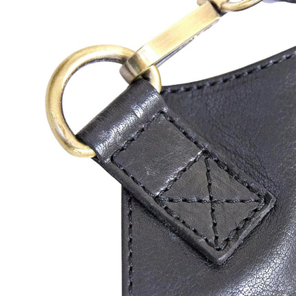 Pierre Cardin Professional Leather Apron Butcher Woodwork Hairdressing Barber Chef - Black