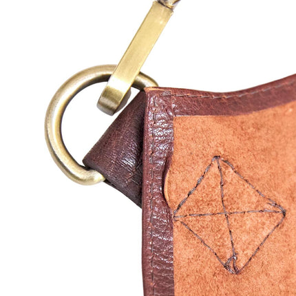 Pierre Cardin Professional Leather Apron Butcher Woodwork Hairdressing Barber Chef - Chestnut