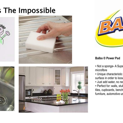 Pack of 2 BALBO Power Pad Cleaning Pad Eraser Magic Cleaning Tool Sponge