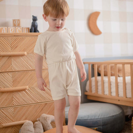 Ponchik Babies + Kids - Ribbed Cotton Romper - Daisy