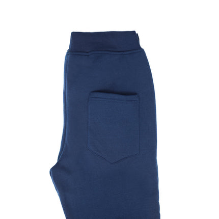 Mens Skinny Track Pants Joggers Trousers Gym Casual Sweat Cuffed Slim Trackies Fleece - Navy - 3XL