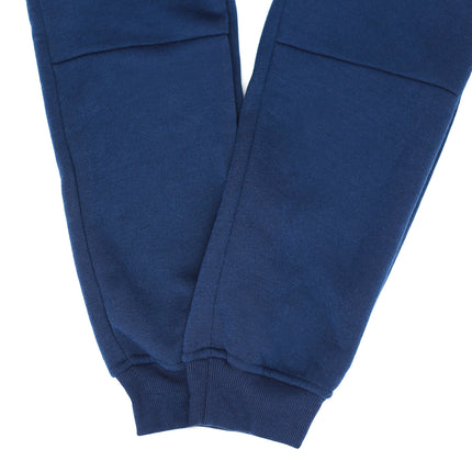Mens Skinny Track Pants Joggers Trousers Gym Casual Sweat Cuffed Slim Trackies Fleece - Navy - 3XL