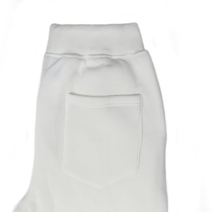 Mens Skinny Track Pants Joggers Trousers Gym Casual Sweat Cuffed Slim Trackies Fleece - White - M