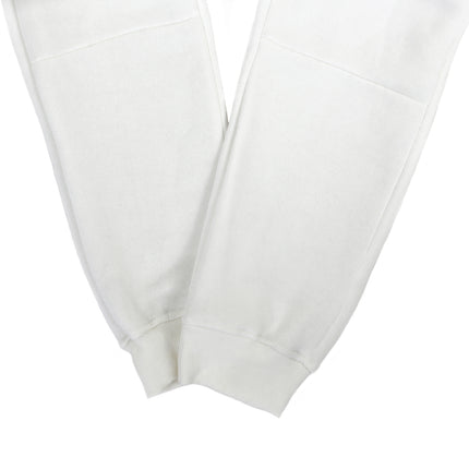 Mens Skinny Track Pants Joggers Trousers Gym Casual Sweat Cuffed Slim Trackies Fleece - White - M