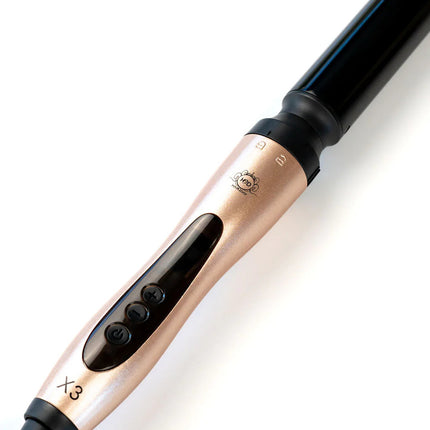 H2D X3 Professional Curling Wand Ceramic Curler Roller - Rose Gold