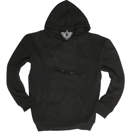 Adult Mens 100% Cotton Fleece Hoodie Jumper Pullover Sweater Warm Sweatshirt - Black - M