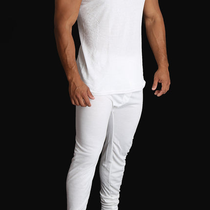 Mens THERMAL Merino Wool Blend Singlet Top Sleeveless Warm Underwear - Natural - XX-Large
