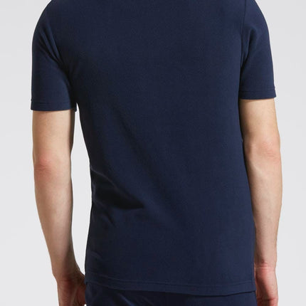 Mens Thermal Short Sleeve Top Microfleece Baselayer Underwear T Shirt - Navy - M