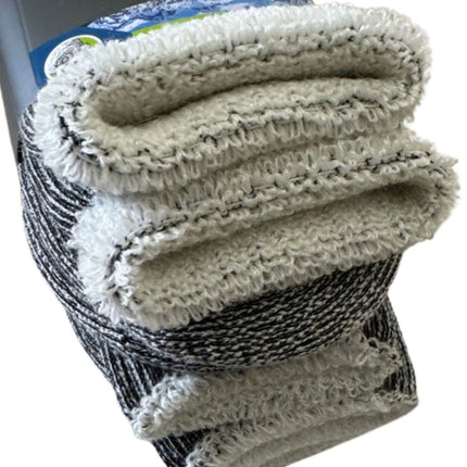 6 Pairs Heavy Duty Wool Blend Work Socks Extra Thick Cushion in Assorted Colours - 6-11