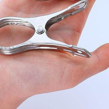 6x STAINLESS STEEL CLOTHES PEGS Laundry Clips Washing Line Clothespin
