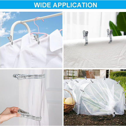 6x STAINLESS STEEL CLOTHES PEGS Laundry Clips Washing Line Clothespin