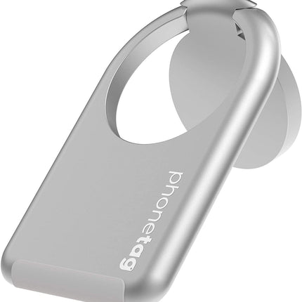 phonetag - Multi-View Phone Stand with Magnetic Ring Holder Universal (Silver)