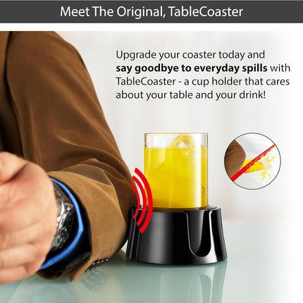 Table Coaster Anti-Spill Drink Holder Tray Couch Seat Car Office Travel - White