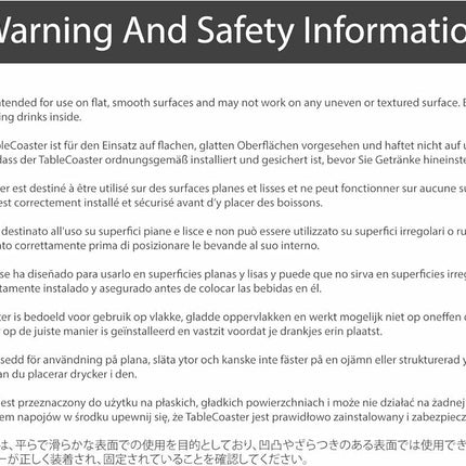 Table Coaster Anti-Spill Drink Holder Tray Couch Seat Car Office Travel - White