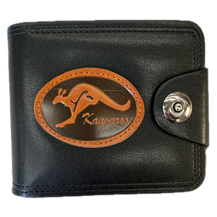 Souvenir Wallet Australia Classic Australian Kangaroo in Black