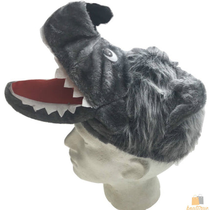 WOLF HAT Funny Party Costume Adult Childrens Animal Fancy Dress Halloween Cap