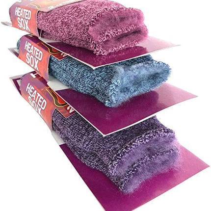 1 Pair Womens THICK THERMAL HEATED SOCKS Warm Winter Comfort Work Sox Ski Ladies