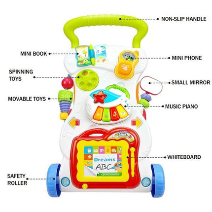 First Step Walker Baby Push Toddler Toys Activity Centre Music Kids Balance