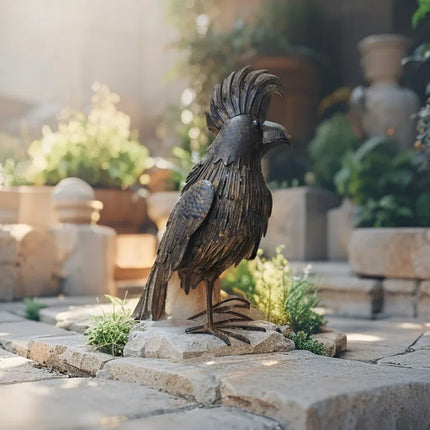 Rustic Cockatoo Garden Statue 66cm