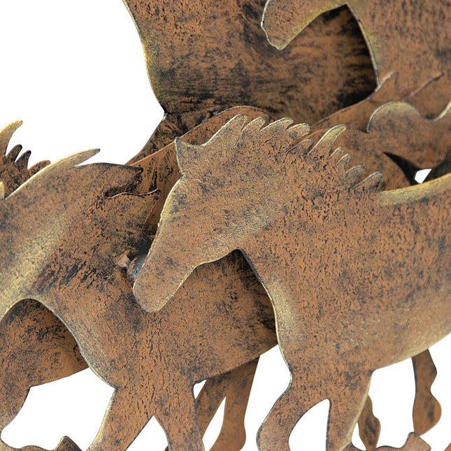 Laser Cut 3D Cantering Horses Wall Art 56cm