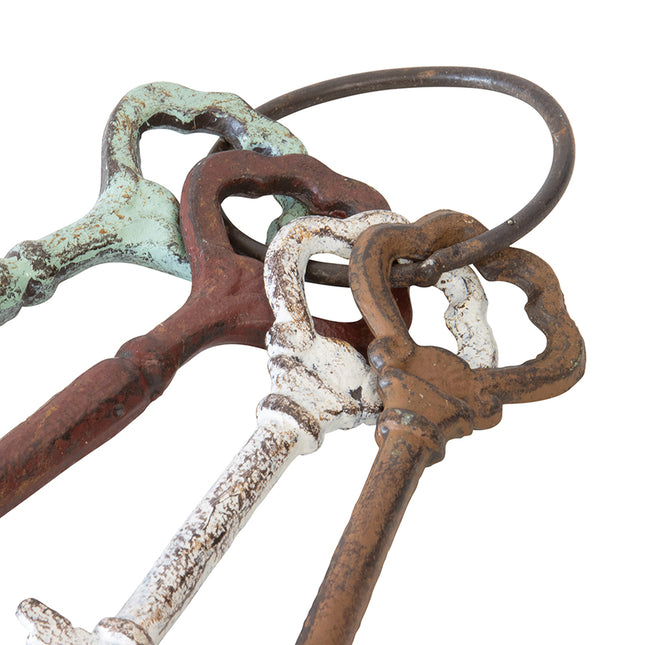Mixed Rust 4 Keys on Ring 24cm