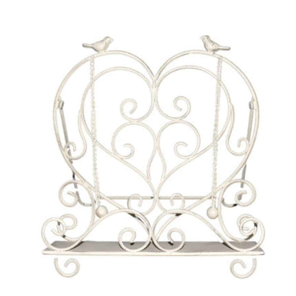 Heart Shape Recipe / Book Stand w Birds 35cm