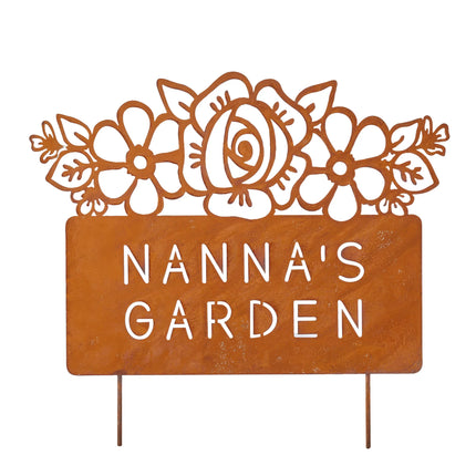 Nanna'S Garden Rust Garden Stake 42cm