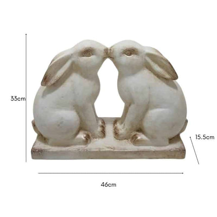 Kissing Rabbits Statue 46cm