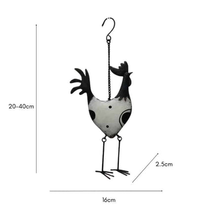 Hanging Black + White Dots Chook